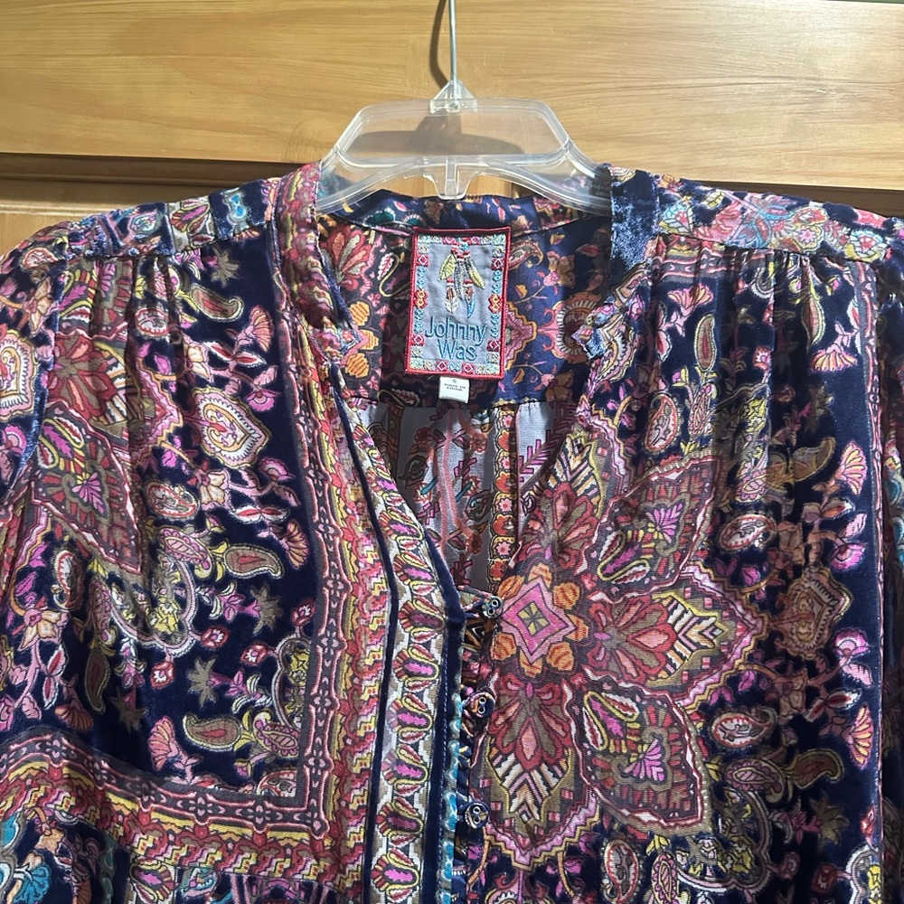 Johnny Was Omo burnout blouse. - Picture 4 of 4